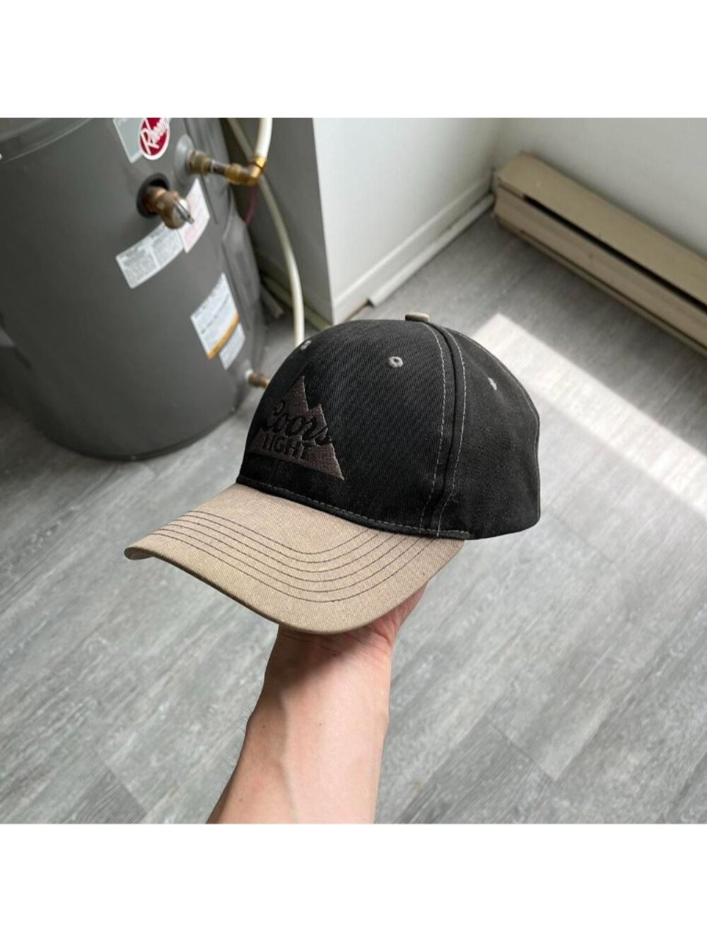 Black / Brown / Tan Vintage Coors Light Embroidered Cap / Hat